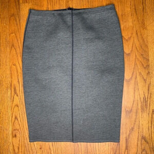 Ann Taylor Knit Pencil Skirt w/ Zipper kick pleat